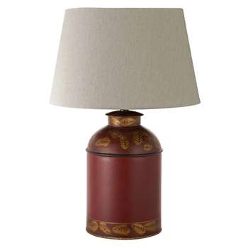 Bohea Large Handpainted Table Lamp - Red (36 x 23cm)