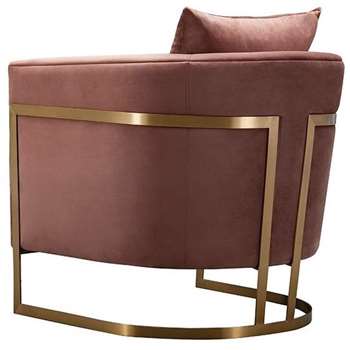 Bonetti Armchair Blush Pink (H74 x W76 x D80cm)