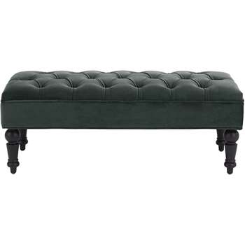 Bouji Ottoman, Midnight Grey Velvet (H40 x W106 x D50cm)