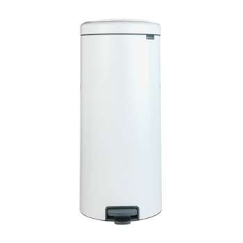 Brabantia 30 Litre NewIcon Pedal Bin - White 67.5 x 30cm