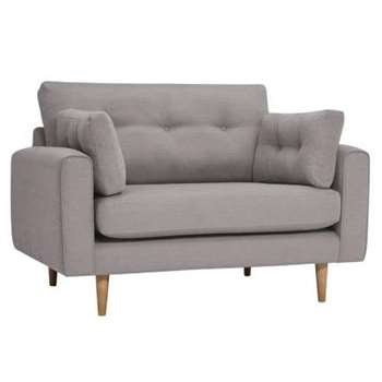 Brighton Pebble Fabric Loveseat (H86 x W133 x D98cm)