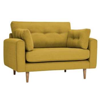Brighton Saffron Fabric Loveseat (H86 x W133 x D98cm)