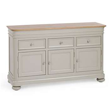 Brindle Natural Solid Oak & Painted Large Sideboard (H83 x W139 x D43cm)