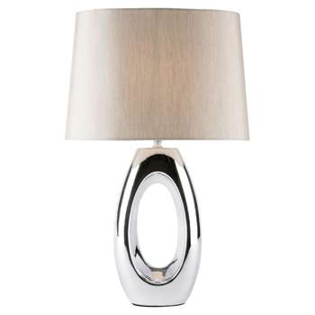 Brogan Table Lamp Chrome (H62 x W40cm)