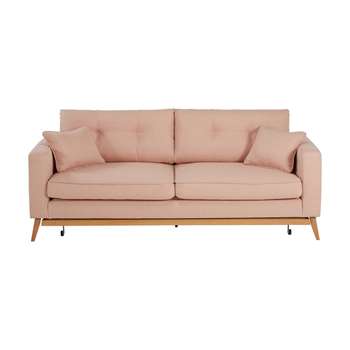 BROOKE Mottled pink 3-seater fabric sofa bed (88 x 216cm)