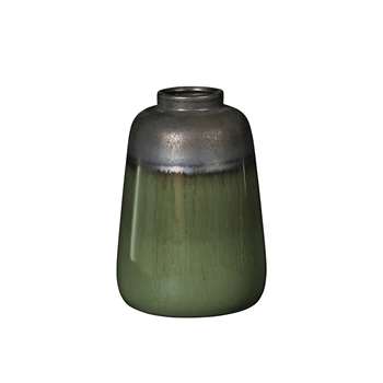 Broste Copenhagen - Laust Curve Vase - Grey/Green (23 x 16cm)
