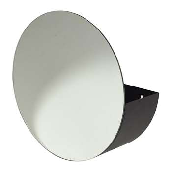 Broste Copenhagen - Storage Mirror - Black/Clear (H40 x W40 x D16cm)