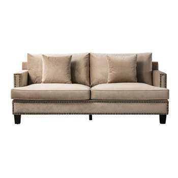 Brunswick Three Seat Sofa - Taupe (H88 x W199 x D91cm)