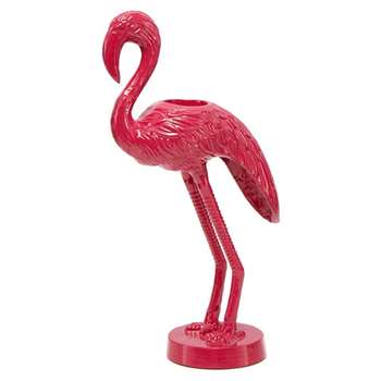 Butterfly Home by Matthew Williamson - Dark Pink Flamingo Tea Light Holder (H34 x W19 x D10cm)