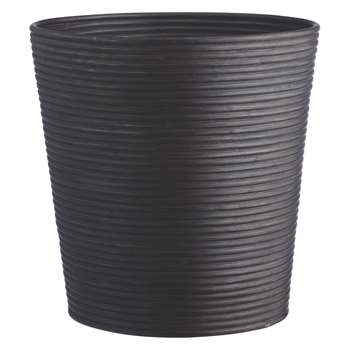 Canella Dark stained rattan waste paper bin (Height 30cm)