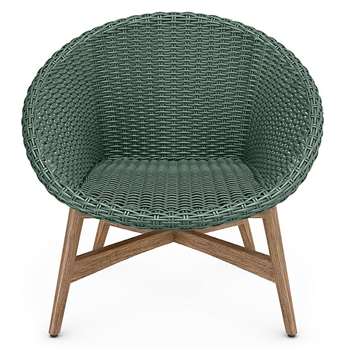 Capri Teak Chair, Sage Green (H77 x W82 x D72cm)