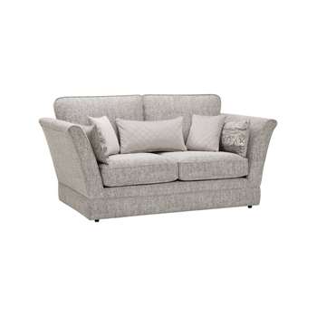 Carrington Silver Fabric 2 Seater Sofa (H98 x W195.5 x D102cm)