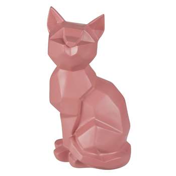 CAT Figurine In Pink (23 x 13cm)