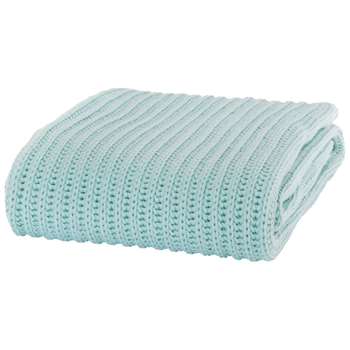 Catherine Lansfield Chunky Knit Throw 125x150cm - Duck Egg