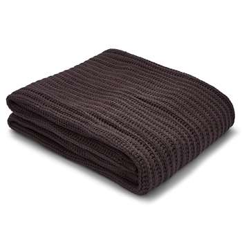 Catherine Lansfield Chunky Knit Throw - Charcoal (H125 x W150cm)