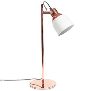CATHY copper-coloured twin-tone metal lamp (50 x 14cm)