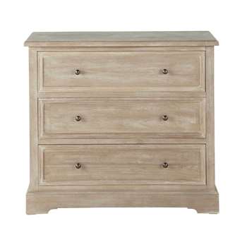 CAVAILLON Greyed paulownia wood chest of drawers (80 x 90cm)