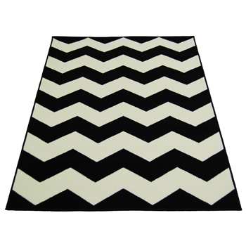Chevron Rug - Black and White (160 x 230cm)