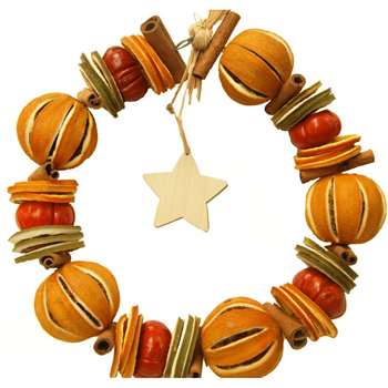 Christmas Circle Orange Wreath (25 x 25cm)