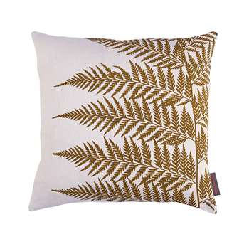 Clarissa Hulse - Lady Fern Cushion - 45x45cm - White/Olive