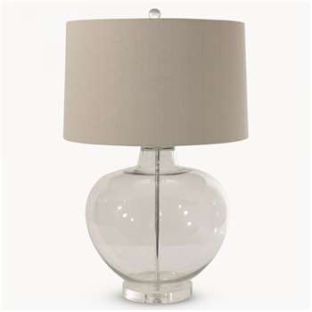Clifton Clear Glass Table Lamp with Shade (73 x 45cm)