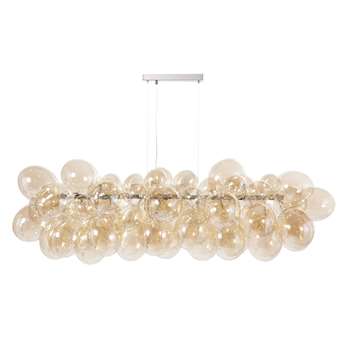 CLOUD Metal Ceiling Light with Glass Globes (44 x 133cm)
