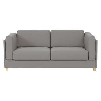 Colombo Grey Fabric 3 Seater Sofa (76 x 187cm)