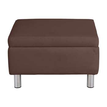 ColourMatch Moda Leather Effect Footstool - Chocolate