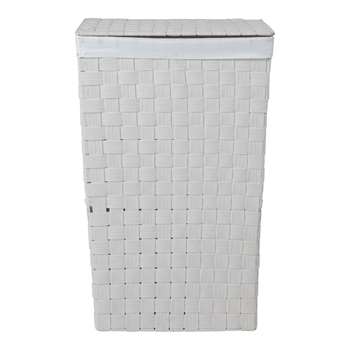 ColourMatch Yarn Laundry Bin - White 55 x 35cm