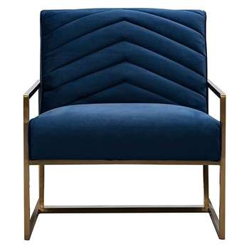 Coltman Armchair Navy Blue (H95 x W67 x D87cm)