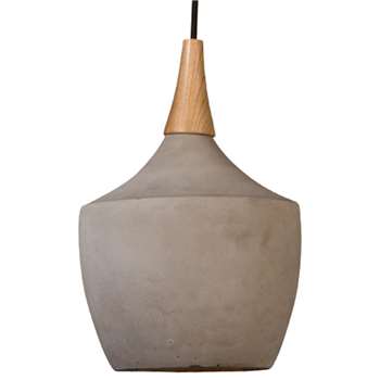 Dutchbone Cradle Concrete Pendant Lamp in Industrial Carafe Design (H164 x W21 x D21cm)