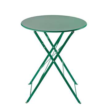 CONFETTI Green Metal Folding Garden Table (72 x 58cm)