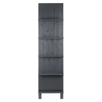 Contemporary 5 Shelf Display Unit in Pine 215 x 56cm