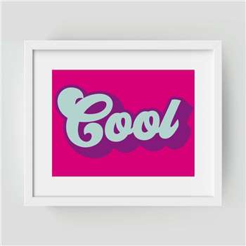Cool Bubble Writing Colourful Print, A4 (H21 x W29.7cm)