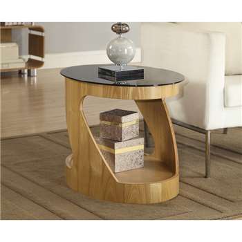 Corsair Oak Oval Lamp Table (H52 x W66 x D42cm)