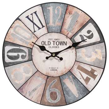 COSY Wooden Clock (Diameter 34cm)