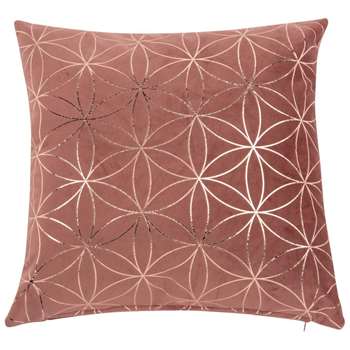 CRAZY GREN Printed Pink and Gold Cushion Cover (H40 x W40cm)