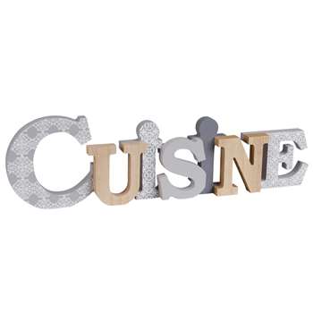 CUISINE Patterned Word Wall Art  (13 x 44cm)