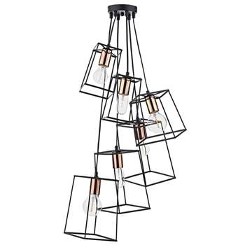 Dar Tower 6 Light Pendant Ceiling Light (H130 x W50 x D50cm)