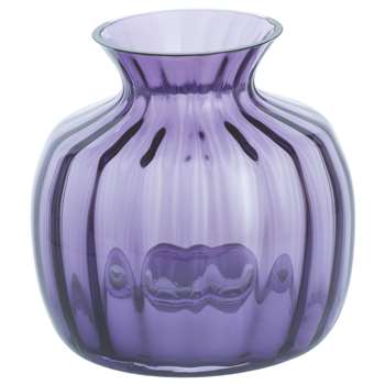 Dartington Crystal Cushion Small Posy Vase, Amethyst (Height 11cm)