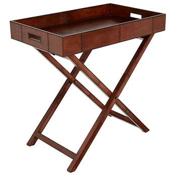 Delamere Leather Butler's Tray - Nut Brown (76 x 76cm)