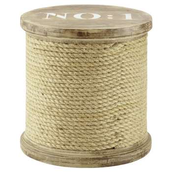 DOCKS Wooden Rope Spool Stool (H40 x W40 x D40cm)