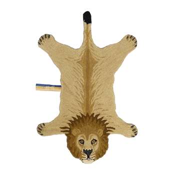 Doing Goods - Moody Lion Rug - Tan - Small (H100 x W64 x D2cm)