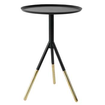 Dutchbone Elia Side Table in Black and Gold (59 x 37cm)