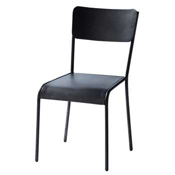 Edison Metal industrial chair in black (82 x 45cm)