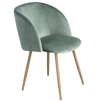 EGGREE - Mid-Century Modern Style Velvet Chair, Cactus Green (H81.5 x W47 x D52cm)