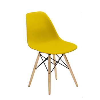 Eiffel dining chair with beech legs mustard (82 x 47cm)