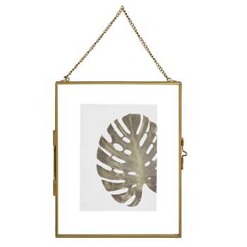 ELIE Gold Metal and Glass Hanging Photo Frame (H26 x W22cm)