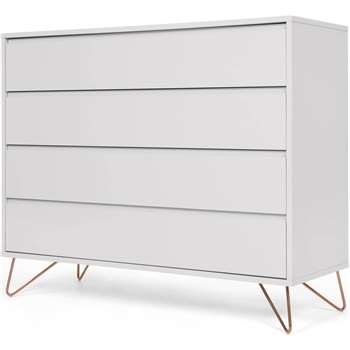Elona chest of drawers, grey and copper (100 x 120cm)