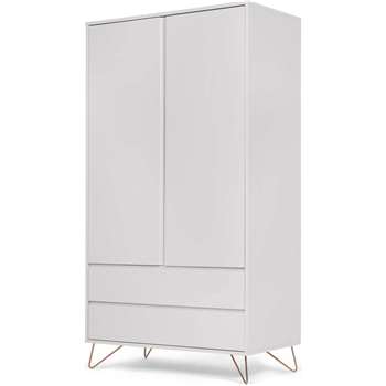 Elona Wardrobe, Grey and Copper (H200 x W110 x D57cm)